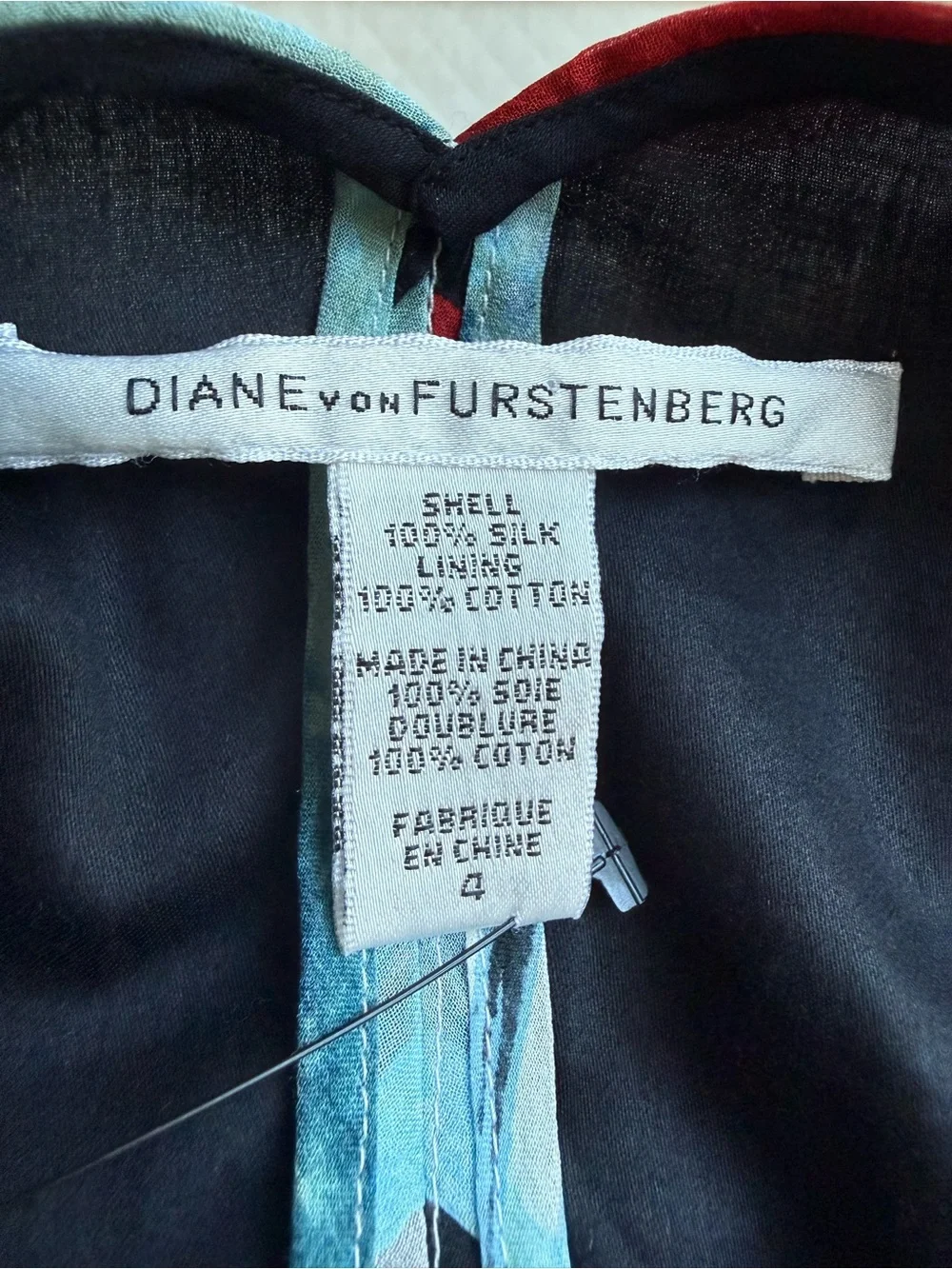 Diane von Furstenberg Silk Ruched Dress | Abstract Print | Size 4 | Sleeveless - Picture 6 of 7